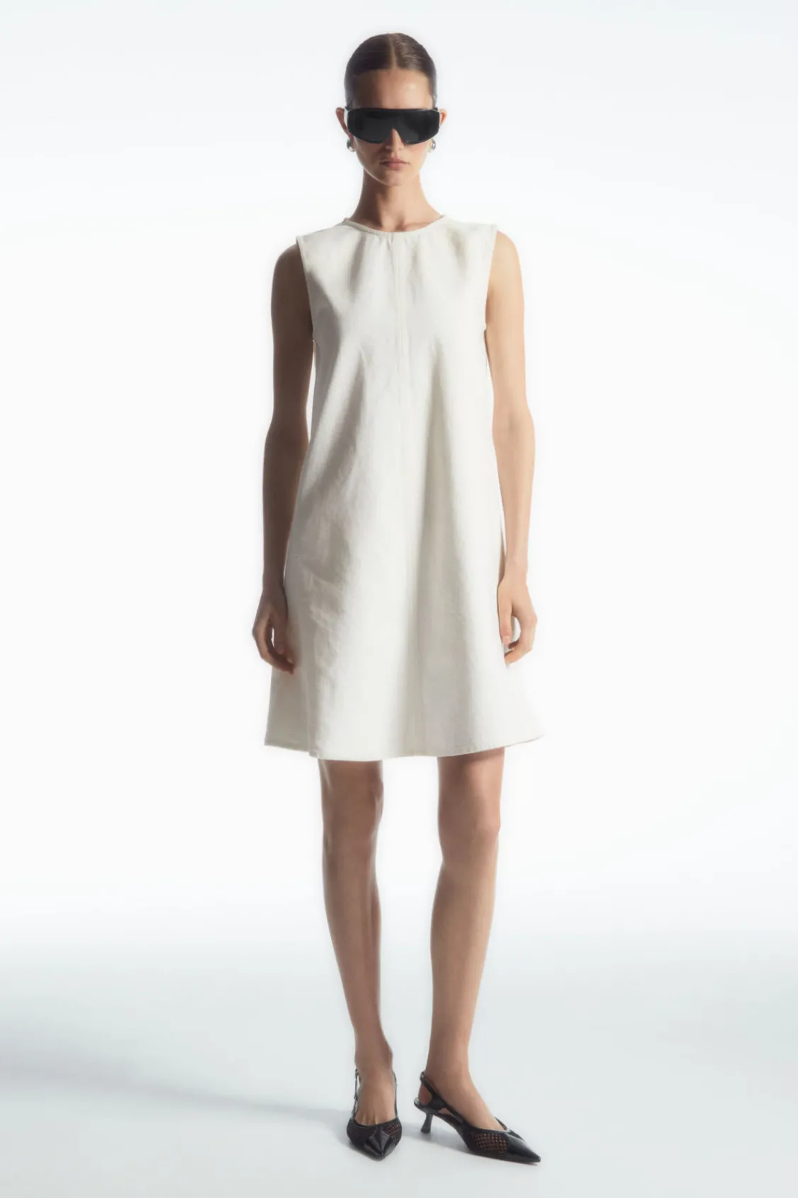 COS PANELED DENIM SHIFT DRESS-Women Dresses & Jumpsuits