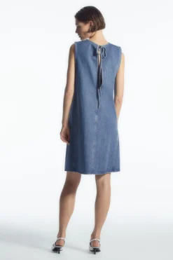 COS PANELED DENIM SHIFT DRESS-Women Dresses & Jumpsuits