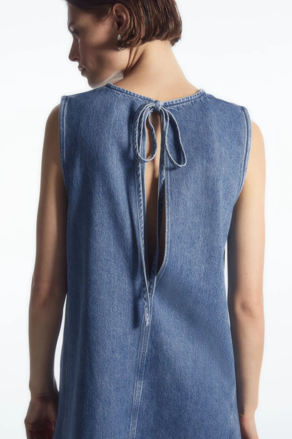 COS PANELED DENIM SHIFT DRESS-Women Dresses & Jumpsuits