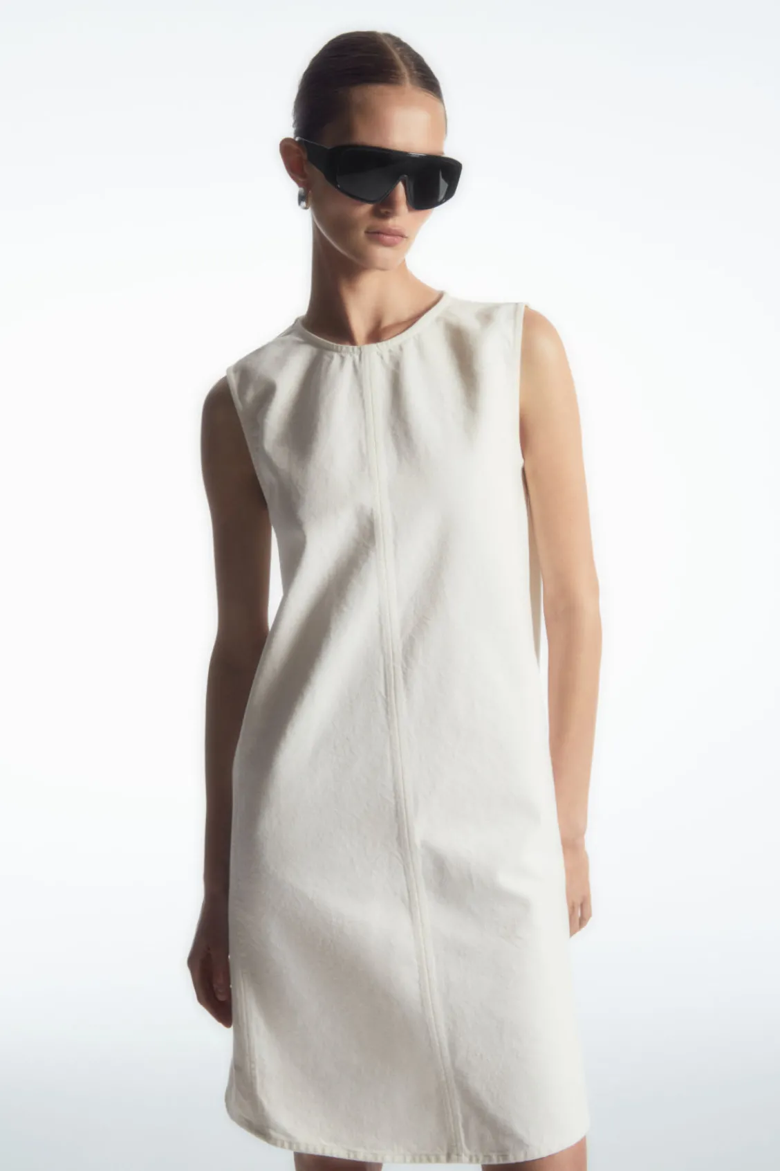 COS PANELED DENIM SHIFT DRESS-Women Dresses & Jumpsuits