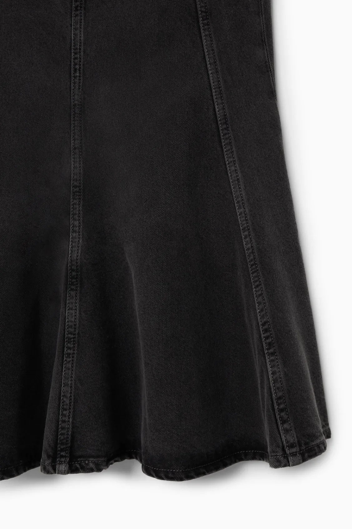 COS PANELED FLARED DENIM SKIRT-Women Skirts