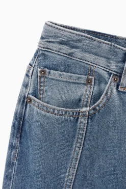 COS PANELED FLARED DENIM SKIRT-Women Skirts