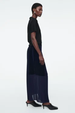 COS PANELED PLEATED COLUMN MAXI SKIRT-Women Skirts