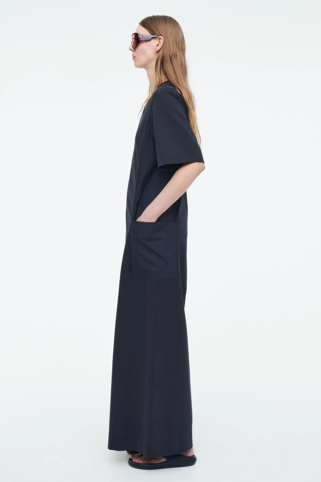 COS PANELED V-NECK JUMPSUIT-Women Dresses & Jumpsuits | Pants