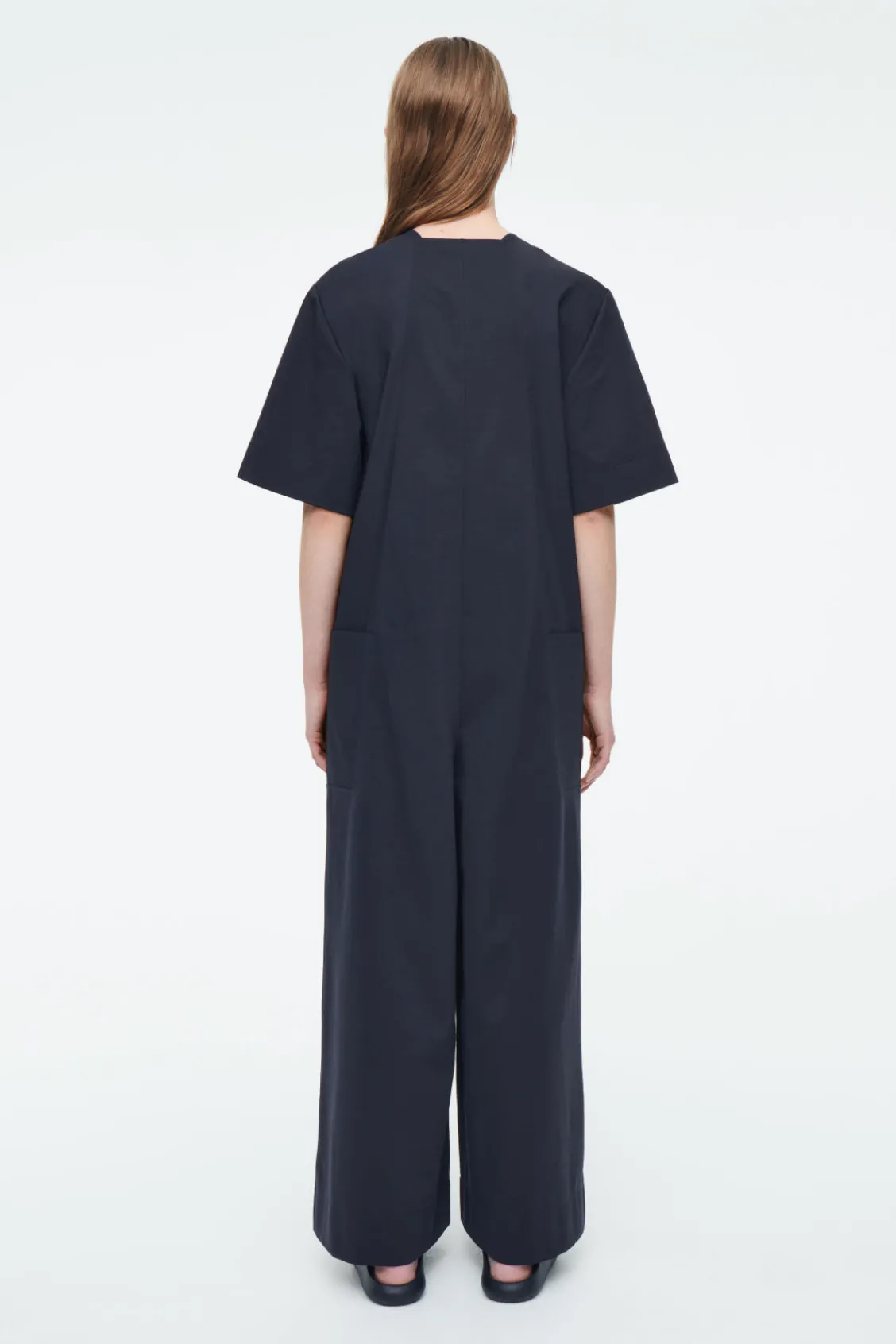 COS PANELED V-NECK JUMPSUIT-Women Dresses & Jumpsuits | Pants
