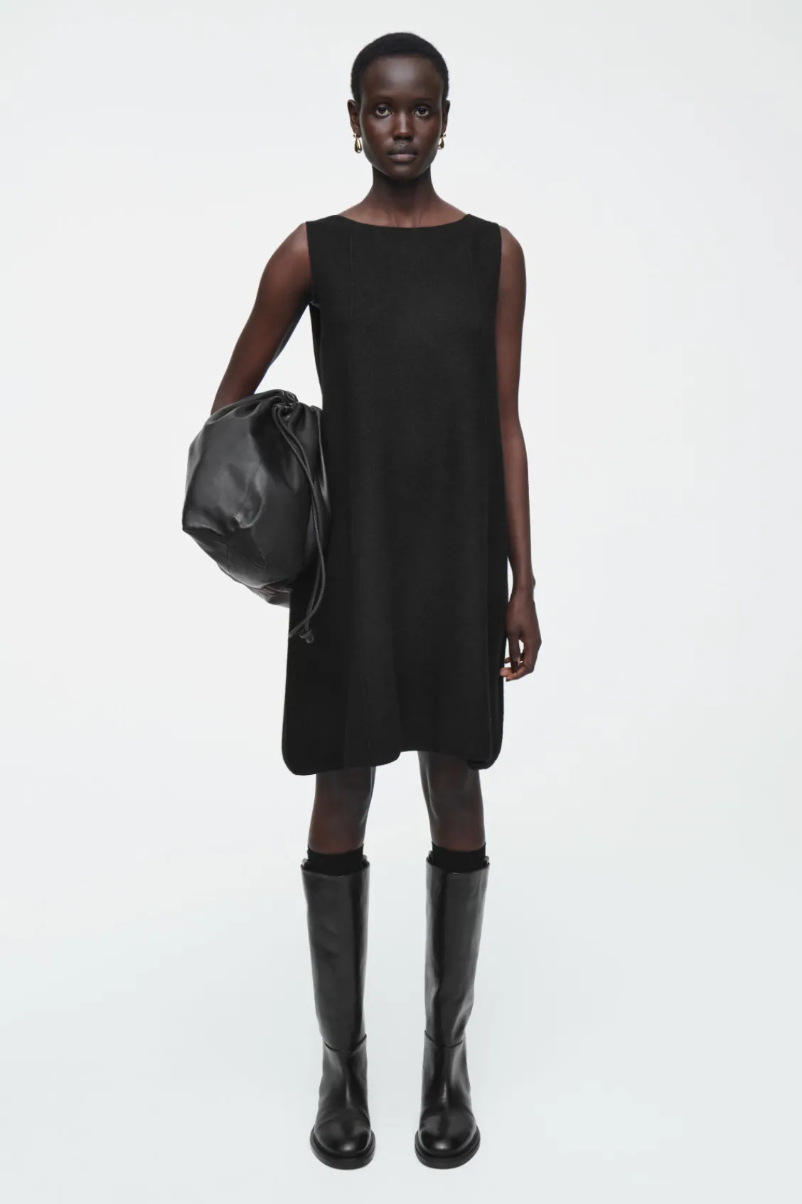 COS PANELED WOOL SHIFT DRESS-Women Dresses & Jumpsuits | Sweaters & Cardigans