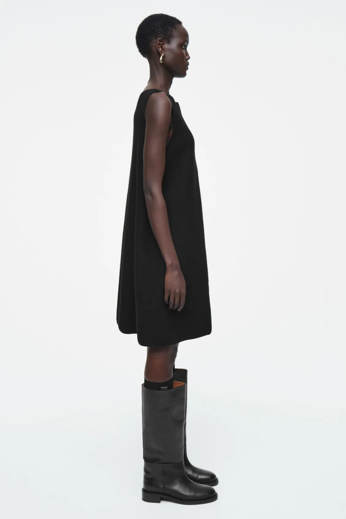 COS PANELED WOOL SHIFT DRESS-Women Dresses & Jumpsuits | Sweaters & Cardigans