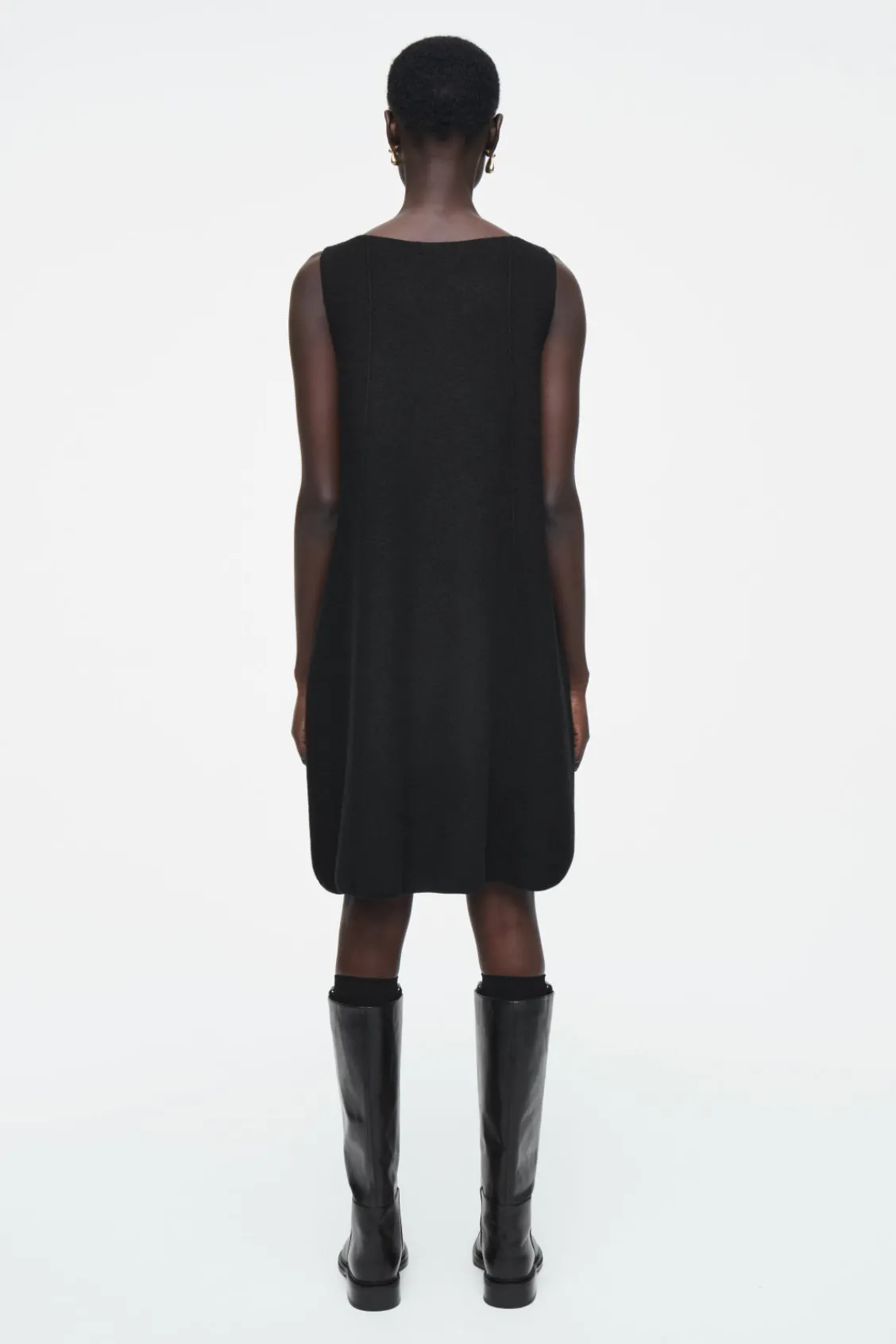 COS PANELED WOOL SHIFT DRESS-Women Dresses & Jumpsuits | Sweaters & Cardigans