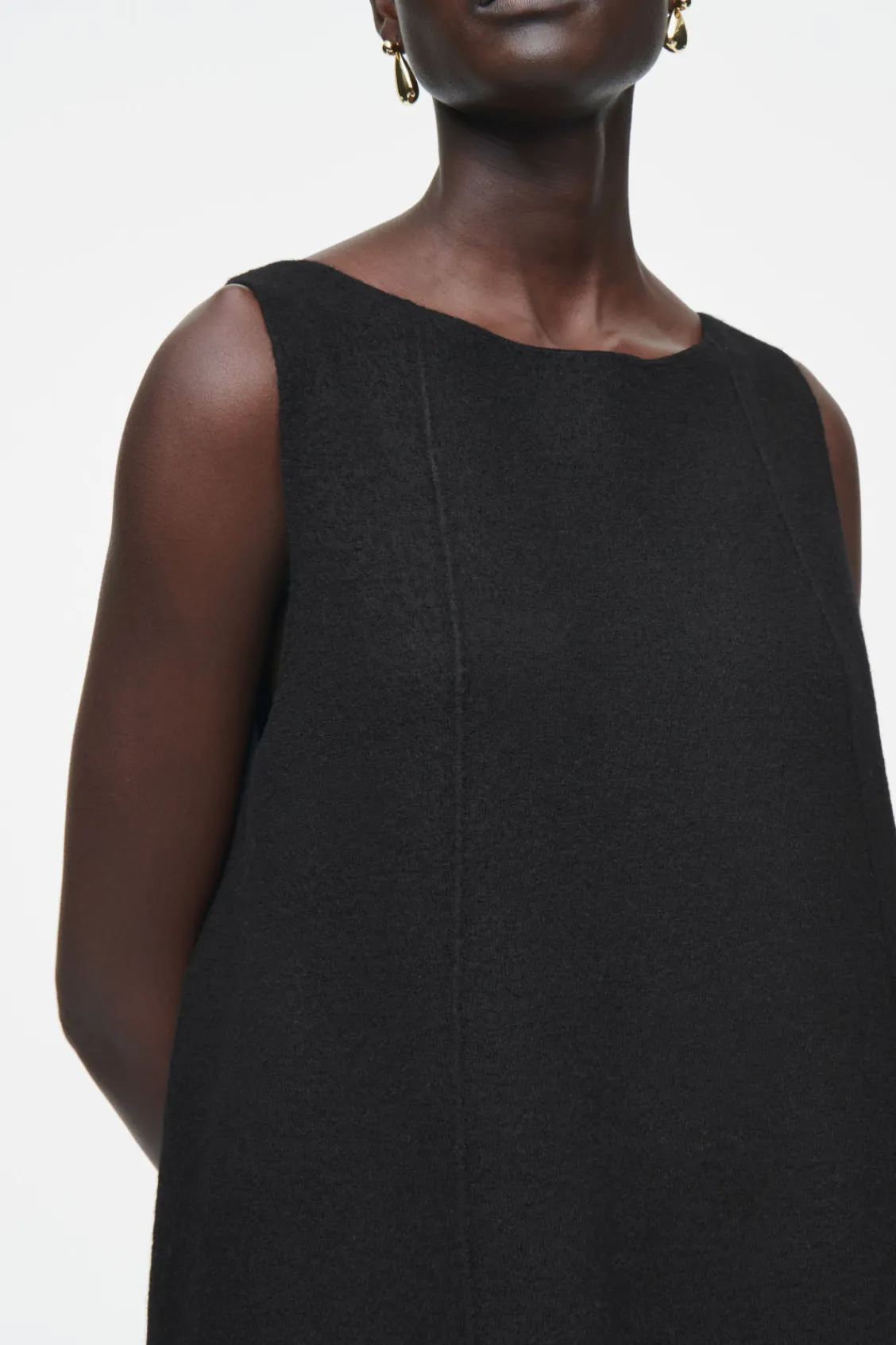 COS PANELED WOOL SHIFT DRESS-Women Dresses & Jumpsuits | Sweaters & Cardigans