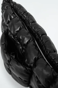 COS PILLOW OVERSIZED QUILTED CLUTCH - LEATHER-Women Bags