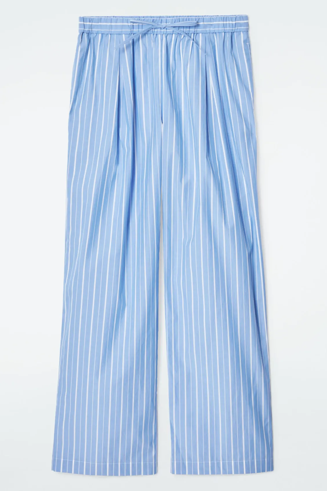 COS PINSTRIPED COTTON PAJAMA PANTS-Women Pants
