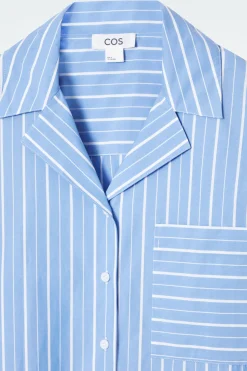 COS PINSTRIPED COTTON PAJAMA SHIRT-Women Shirts & Blouses | Tops