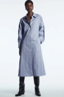 COS PINSTRIPED SHIRT DRESS-Women Dresses & Jumpsuits