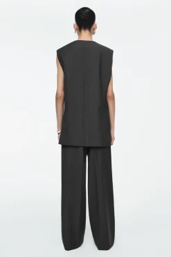 COS PINSTRIPED WOOL WAISTCOAT-Women Tops | Vests & Tailoring