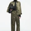 COS PINTUCKED SATIN UTILITY PANTS-Women Vests & Tailoring | Pants