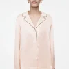COS PIPED SILK PAJAMA SHIRT-Women Shirts & Blouses | Tops