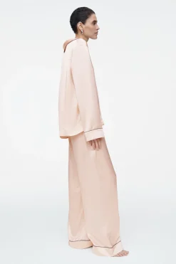 COS PIPED SILK PAJAMA SHIRT-Women Shirts & Blouses | Tops