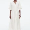 COS PLEATED A-LINE MIDI SHIRT DRESS-Women Dresses & Jumpsuits