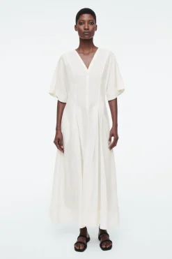 COS PLEATED A-LINE MIDI SHIRT DRESS-Women Dresses & Jumpsuits