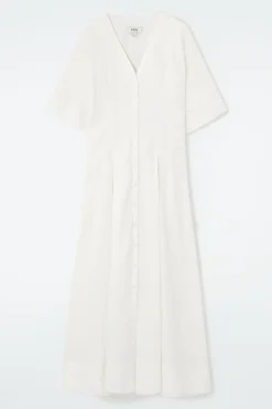 COS PLEATED A-LINE MIDI SHIRT DRESS-Women Dresses & Jumpsuits