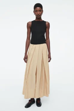 COS PLEATED A-LINE MIDI SKIRT-Women Skirts