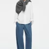 COS PLEATED BARREL-LEG CHINOS-Women Pants