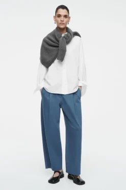 COS PLEATED BARREL-LEG CHINOS-Women Pants
