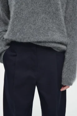 COS PLEATED BARREL-LEG CHINOS-Women Pants