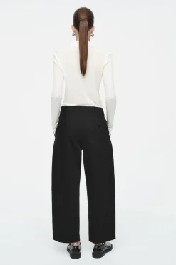 COS PLEATED BARREL-LEG CHINOS-Women Pants