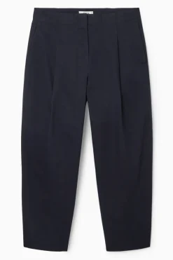 COS PLEATED BARREL-LEG CHINOS-Women Pants