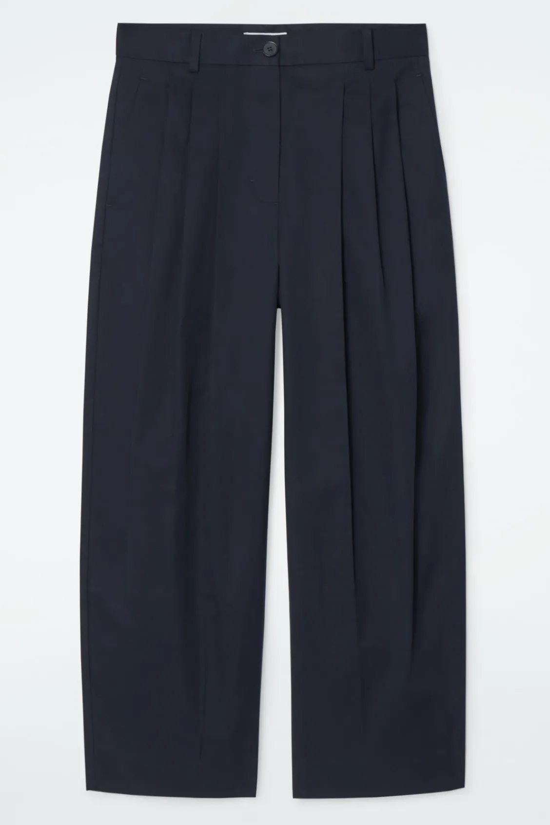 COS PLEATED BARREL-LEG COTTON PANTS-Women Pants
