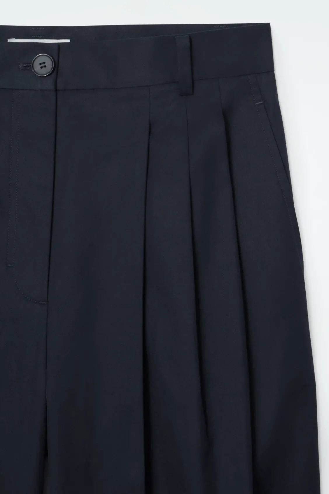 COS PLEATED BARREL-LEG COTTON PANTS-Women Pants