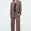 COS PLEATED BARREL-LEG WOOL-BLEND PANTS-Women Vests & Tailoring | Pants