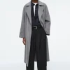 COS PLEATED BARREL-LEG WOOL-BLEND PANTS-Women Pants