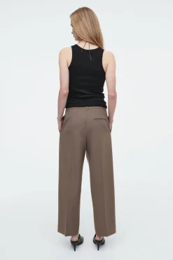 COS PLEATED BARREL-LEG WOOL-BLEND PANTS-Women Vests & Tailoring | Pants