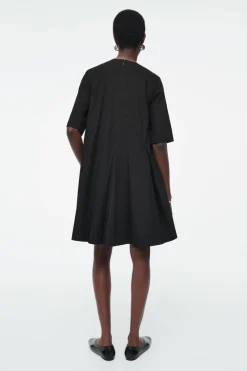 COS PLEATED COTTON MINI DRESS-Women Dresses & Jumpsuits