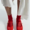 COS PLEATED LEATHER MARY-JANE BALLET FLATS-Women Shoes