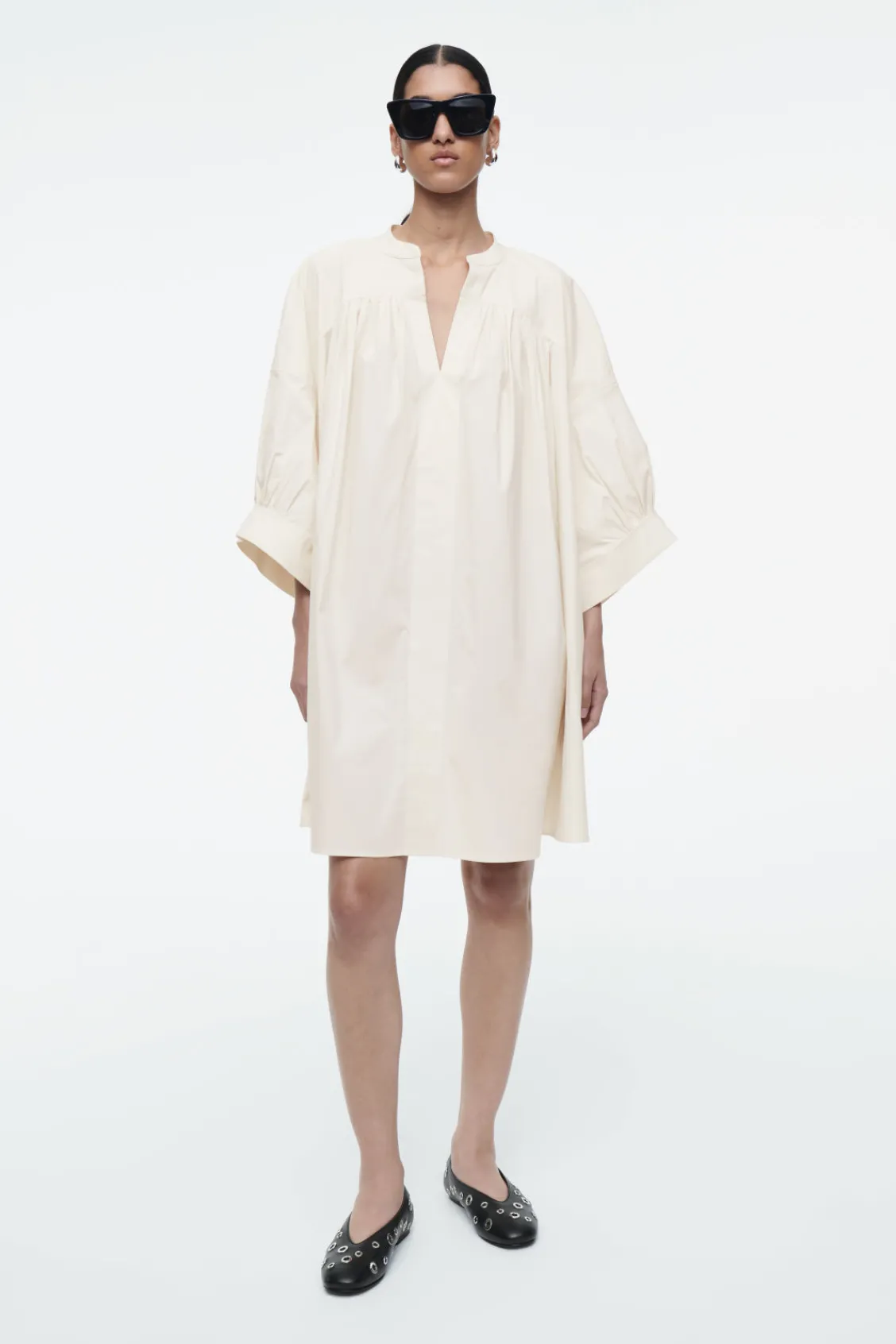 COS PLEATED MINI TUNIC DRESS-Women Dresses & Jumpsuits