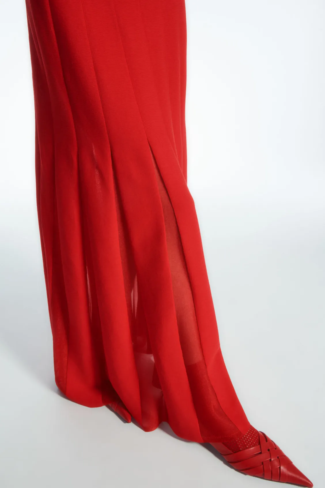 COS PLEATED RACER-NECK MAXI DRESS-Women Dresses & Jumpsuits | Sweaters & Cardigans