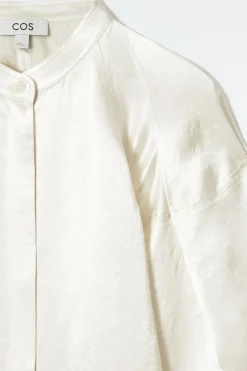 COS PLEATED-DETAIL SATIN SHIRT-Women Shirts & Blouses | Tops