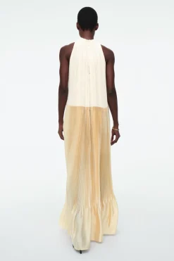 COS PLISSÉ HALTERNECK MAXI DRESS-Women Dresses & Jumpsuits