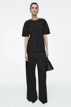 COS PLISSÉ WIDE-LEG PANTS-Women Pants