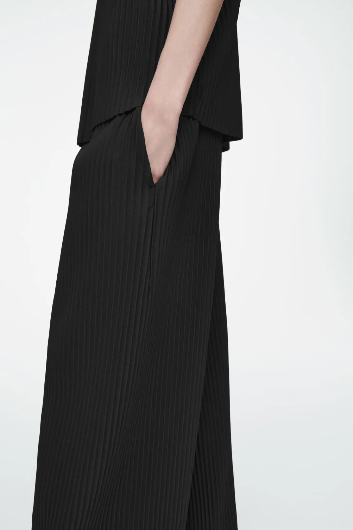 COS PLISSÉ WIDE-LEG PANTS-Women Pants