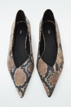 COS POINTED LEATHER KITTEN-HEEL PUMPS-Women Shoes