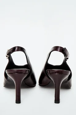 COS POINTED PATENT-LEATHER SLINGBACK PUMPS-Women Shoes