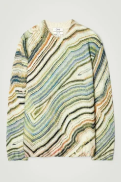 COS PRINTED ALPACA-BLEND SWEATER- Sweaters & Cardigans