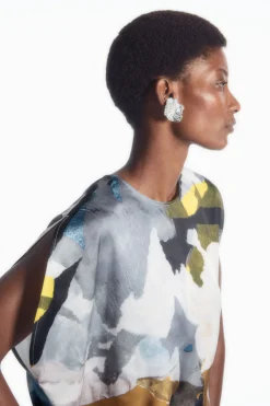 COS PRINTED ASYMMETRIC BLOUSE-Women Shirts & Blouses | Tops