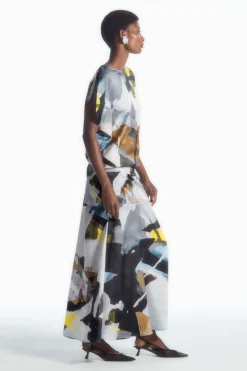 COS PRINTED ASYMMETRIC BLOUSE-Women Shirts & Blouses | Tops