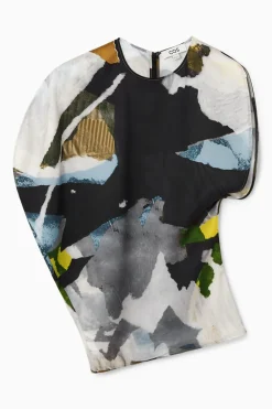 COS PRINTED ASYMMETRIC BLOUSE-Women Shirts & Blouses | Tops