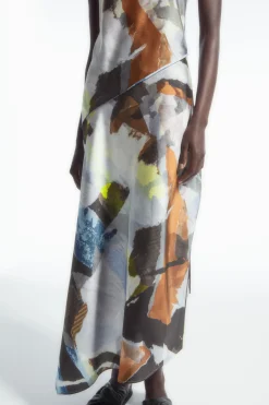 COS PRINTED ASYMMETRIC MIDI DRESS-Women Dresses & Jumpsuits